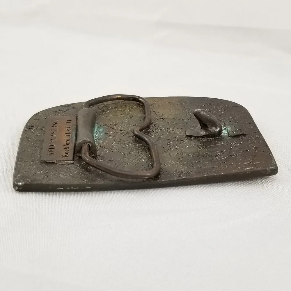 Belt Buckle Brass Brad Ragan‎ Inc BRi The Tough Tire Team USA Made Spec Cast Inc